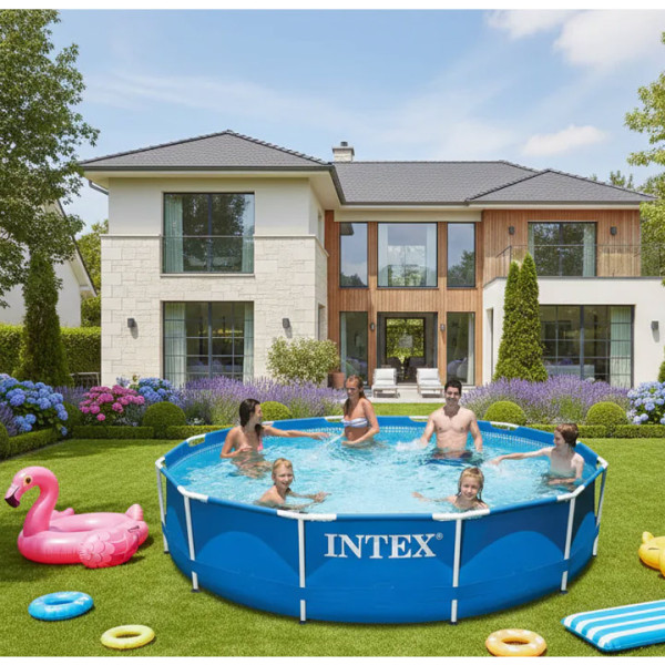 Басейн INTEX 28202NP с метална рамка, 3.05х76см, включена помпа за филтриране
