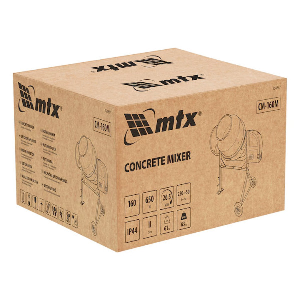 Бетонобъркачка MTX СМ-160M,160л, 650W