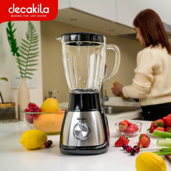 Блендер DECAKILA, 5 скорости, 500W, 1.5L, Черен/Инокс