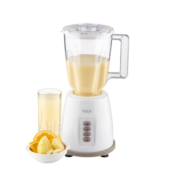 Блендер Muhler MB-155, 500W, 1.5 л, Пластмасова кана, Бял/Сив