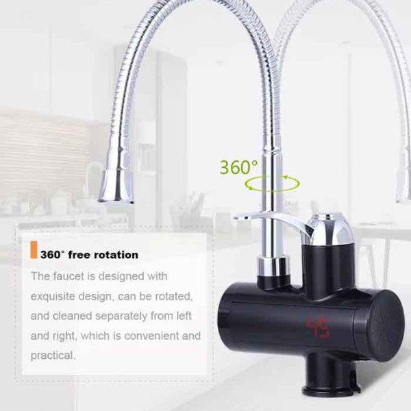 Нагревател за вода с гъвкав чучур Rosberg R57100CW Бял