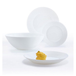 Сервиз за хранене Luminarc Harena White, 19 части, Бял
