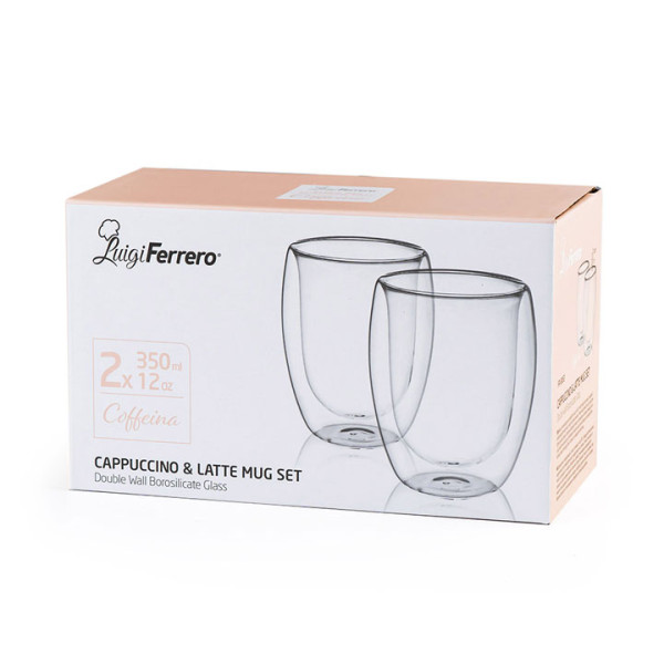 Чаша за капучино и лате Luigi Ferrero Coffeina FR-8063 350ml, 2 броя