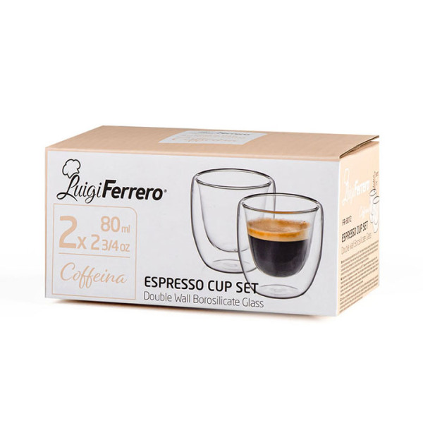 Чаша за еспресо Luigi Ferrero Coffeina FR-8012 80ml, 2 броя