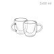 Чаша за еспресо с дръжка Luigi Ferrero Coffeina FR-8014 90ml, 2бр