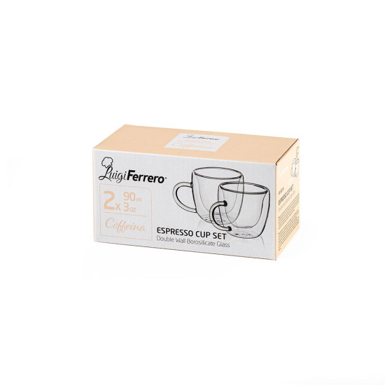 Чаша за еспресо с дръжка Luigi Ferrero Coffeina FR-8014 90ml, 2бр