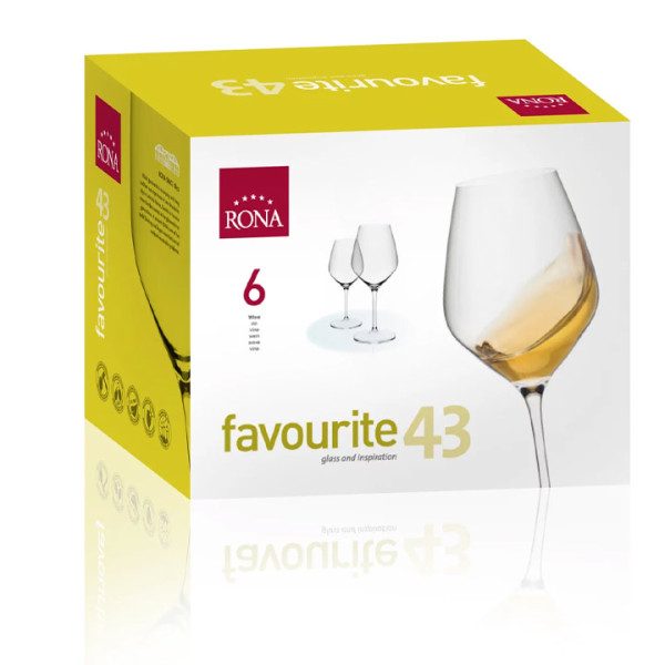 Чаша за вино Rona Favourite 7361, 430ml, 6бр