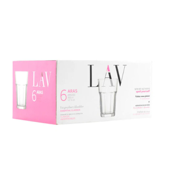 Чаша за безалкохолна напитка LAV ARAS 365ml, 6бр