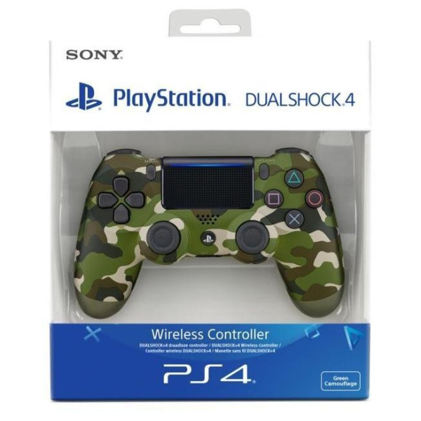 Контролер PlayStation DualShock 4, зелен камуфлаж