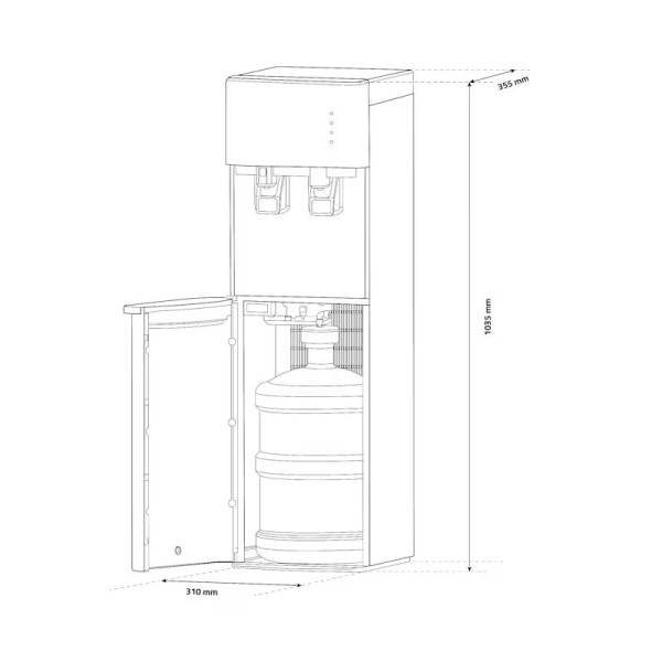Диспенсър за вода с долно зареждане Samus WDSF 254CS