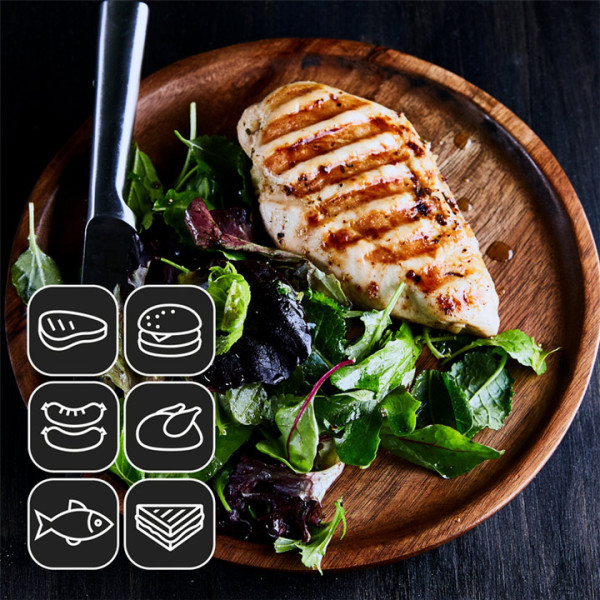 Грил Tefal OptiGrill+ GC718D10, 6 автоматични програми