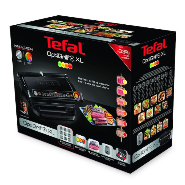 Електрическа скара TEFAL OptiGrill+ XL GC722834, черна