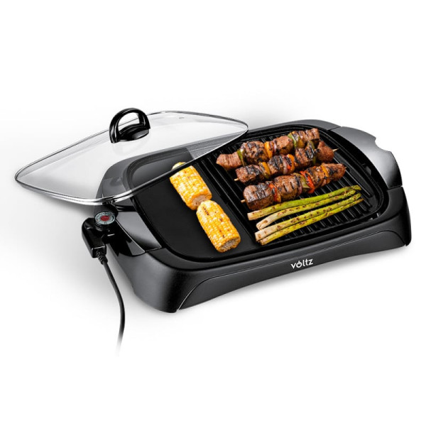 Електрическа скара с капак Voltz V51015B,черен