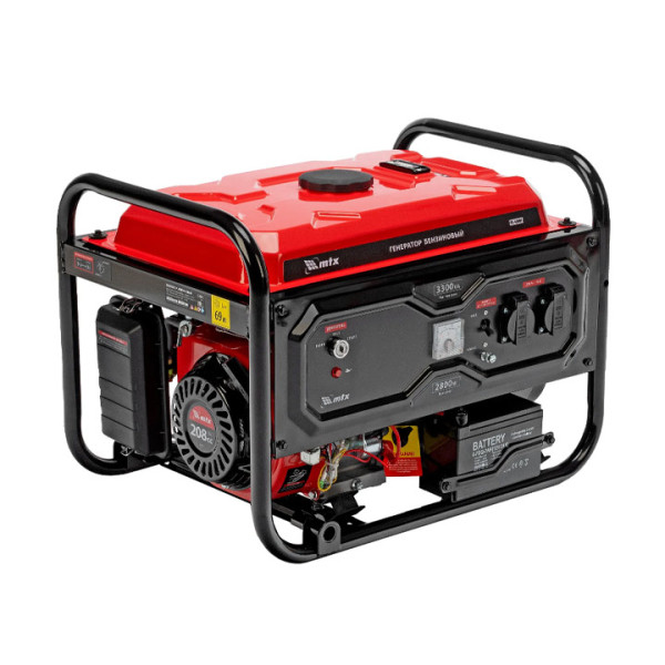 Бензинов генератор MTX RS-3000, 2.2kW, 230V, 0.6л, ръчен стартер