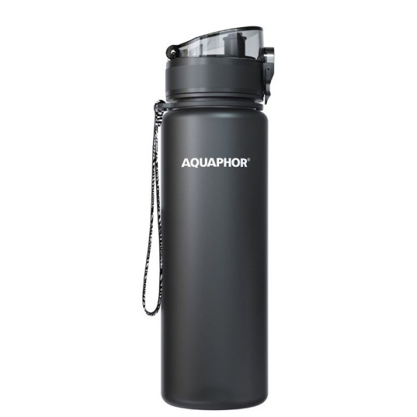 Бутилка Aquaphor - City, Filter, 0.5 l, черна