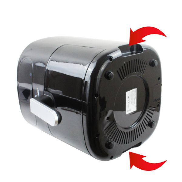 Фритюрник Airfryer ELEKOM ЕК-6002D, 6л, 7 програми, 1700 W, Черен