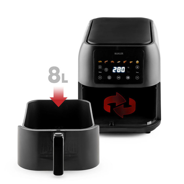 Фритюрник Airfryer Muhler MFX-815, 8L, Черен
