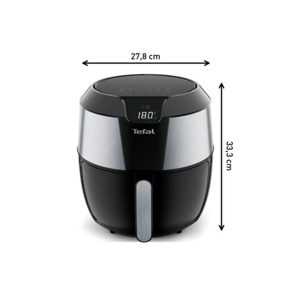 Уред за готвене с горещ въздух TEFAL EY701D15, 5.6л, Черен / Инокс