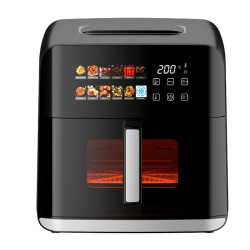 Фритюрник с горещ въздух Oliver Voltz OV51980CF, 1800W, 8 л, Черен