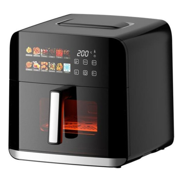 Фритюрник AirFryer Oliver Voltz OV51980CF, 1800W, 8 л,12 програми, Черен