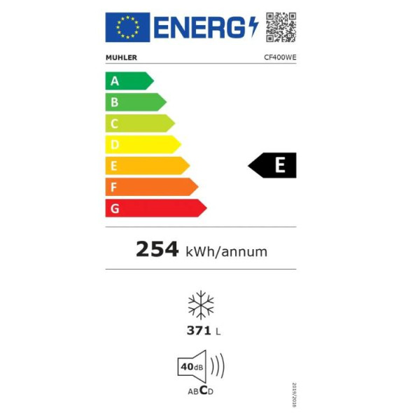 Фризер Muhler CF400WE, , 371L, ракла, Бял