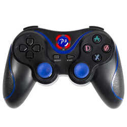 Геймпад TRACER PS3 Fox Blue, 15 бутона, Черен-Син