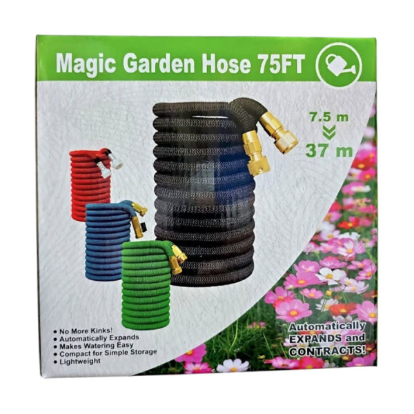 Разтегателен градински маркуч Magic Garden Hose 75FT от 7,5м до37м/