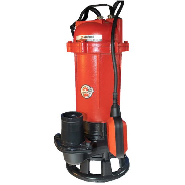 Дренажна помпа за мръсна вода с поплав Elefant WQCD10-10-0.95F, 750 W, 2850 Rpm