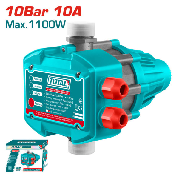 Автоматичен пресостат TOTAL WPS101,10BAR, 1"x1"
