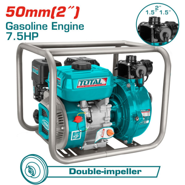 Бензинова моторна помпа TOTAL Industrial 2 инча 5.6 kW 80 м