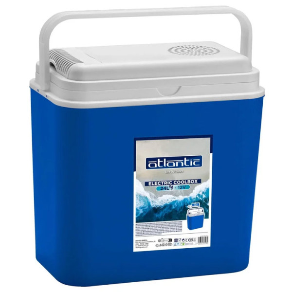 Електрическа хладилна кутия ATLANTIC 24л, 12V, Син