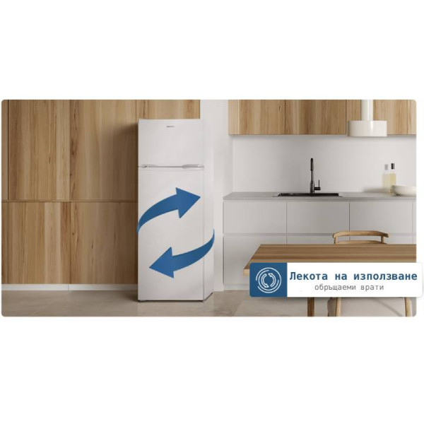 Хладилник с горен фризер ALBATROS FA283E, 206л, Бял 