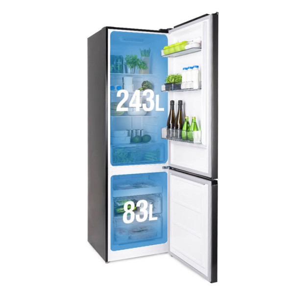 Хладилник с фризер Muhler NFC201IE, No Frost, инокс