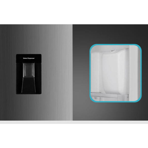 Хладилник с фризерSamus SCX344ED, диспенсър за вода