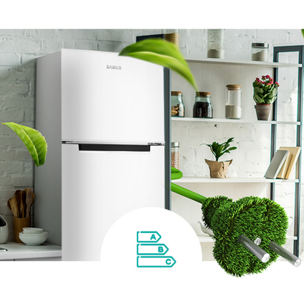 Хладилник с горен фризер SAMUS SW346E, 248л