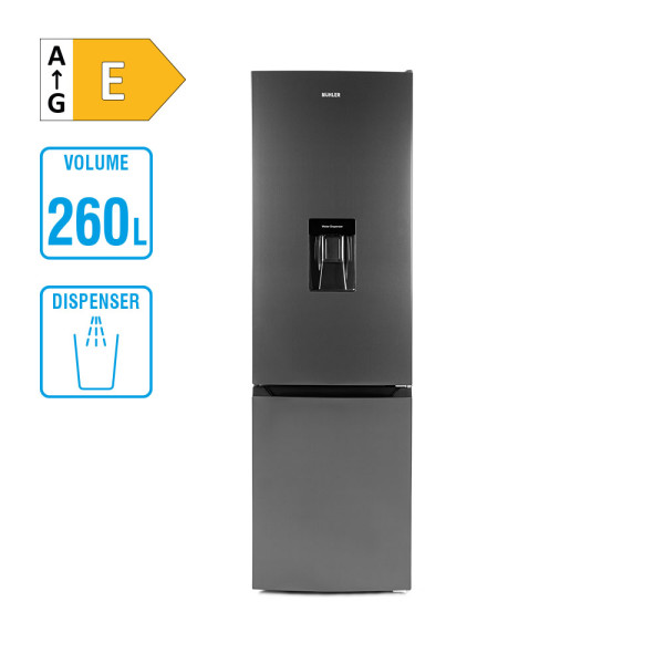 Комбинирани хладилник с фризер в цвят инокс