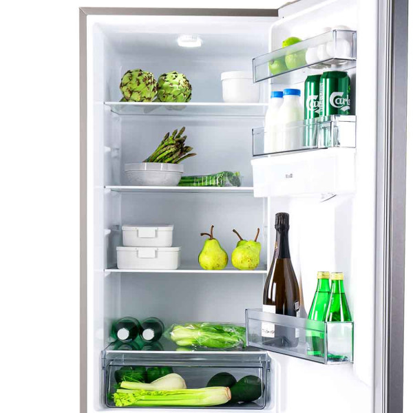 Комбинирани хладилник с фризер в цвят инокс