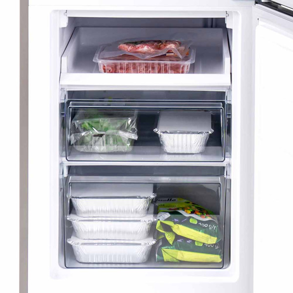 Комбинирани хладилник с фризер в цвят инокс