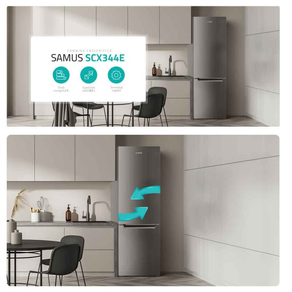 Хладилник с фризер общ обем 262л