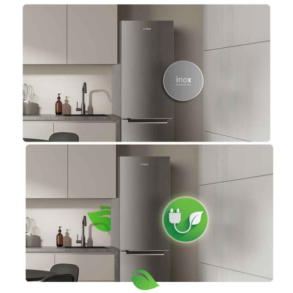 Хладилник с фризер общ обем 262л