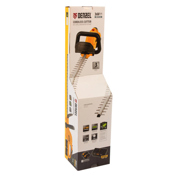 Акумулаторен храсторез Denzel RBC510-36, Li-on, 510mm, 36V, Въртяща се дръжка