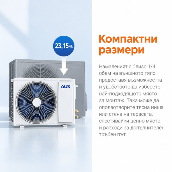 Инверторен климатик AUX Freedom ECO ASW-H12C5E4/FAR3DI-B8, 12 000 BTU