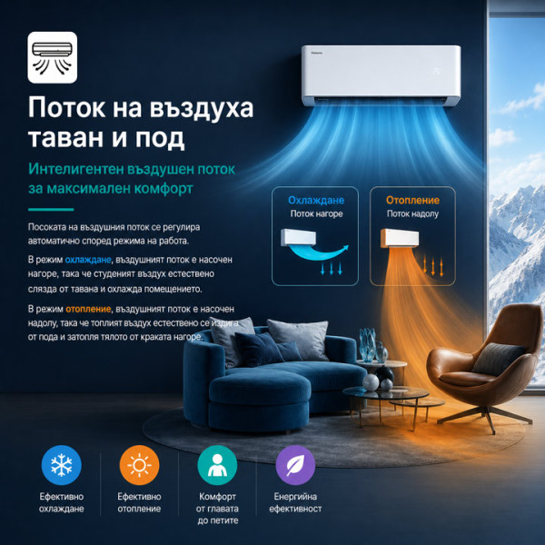 Климатик Hisense Uni HB HB35XU0AG-AS35XU0EW 12000BTU