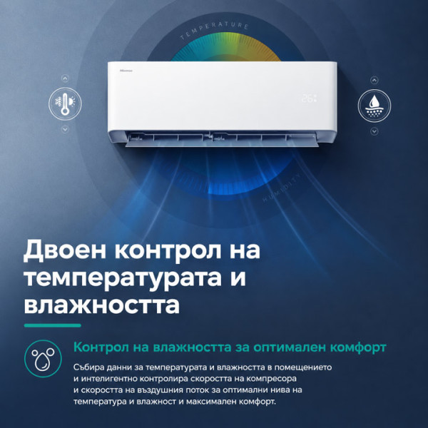 Климатик Hisense Uni HB HB35XU0AG-AS35XU0EW 12000BTU
