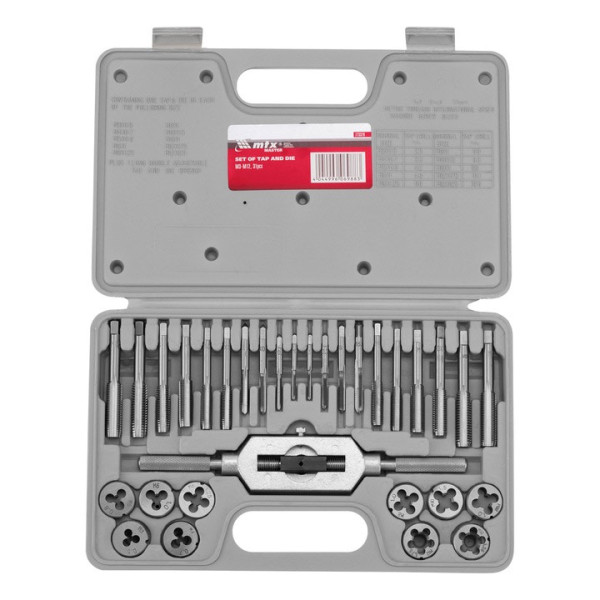 Комплект метчици и плашки MTX М3-М12, 31 части