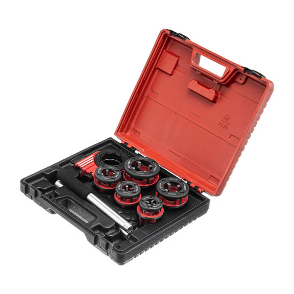 Комплект за нарязване на резби MTX 1/4''-1/2''3/4''-1''-1.25'', тресчотка, 8части