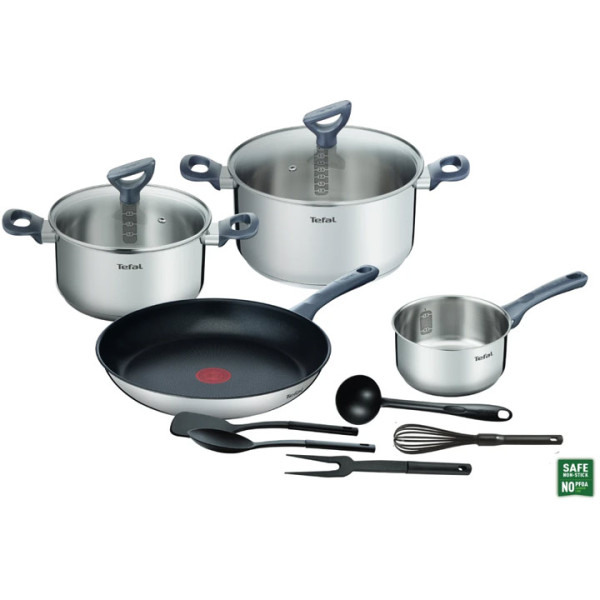 Комплект тигани и тенджери Tefal G713SB45, Daily Cook, 11части