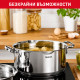 Комплект тигани и тенджери Tefal Duetto Plus G719S655 6части, Inox 
