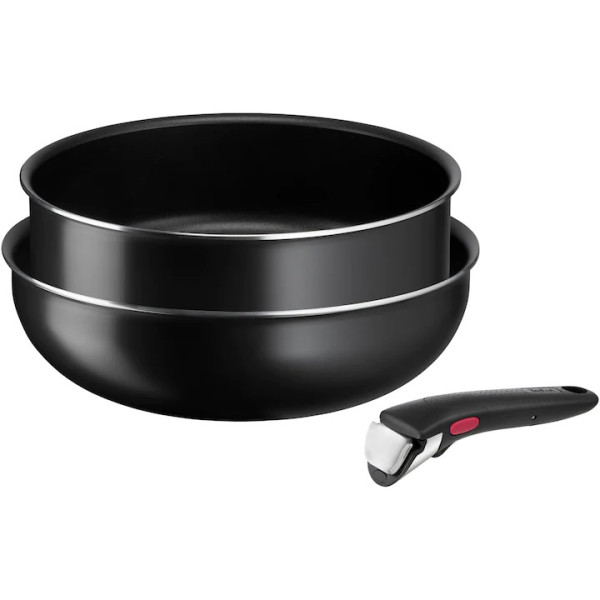 Комплект от 3 части Tefal Easy Cook & Clean L1539153, Черен