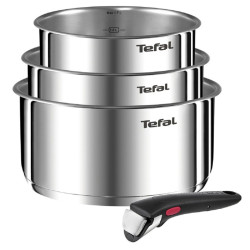 Комплект тиган Tefal L8964S44, 4части, 16-18-20см, подвижна дръжка